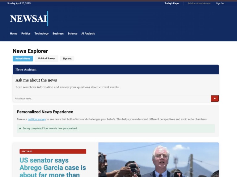 NewsAI – screenshot 1