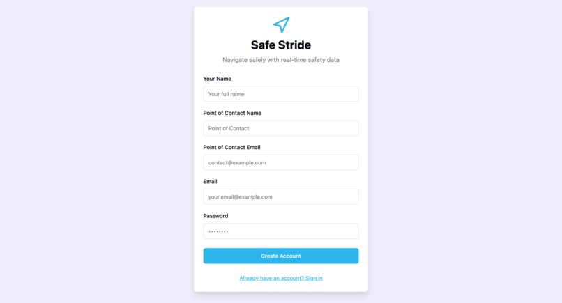 SafeStride – screenshot 2