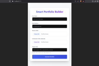 Smart Portfolio Builder