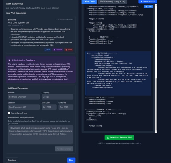 Resumate – screenshot 2