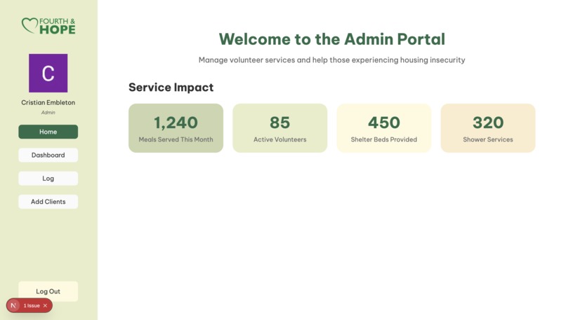 Fourth and Hope Service Tracker – screenshot 1