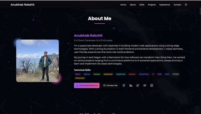 Portfolio – screenshot 2