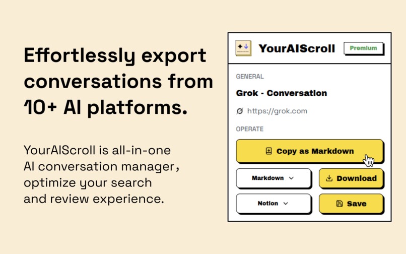 YourAIScroll - AI Chat History Exporter – screenshot 3