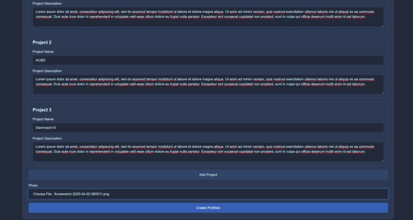 Portfolio Generator – screenshot 5