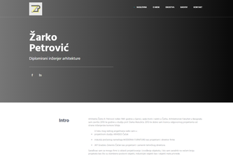 A personal website for Žarko Petrović, an architect