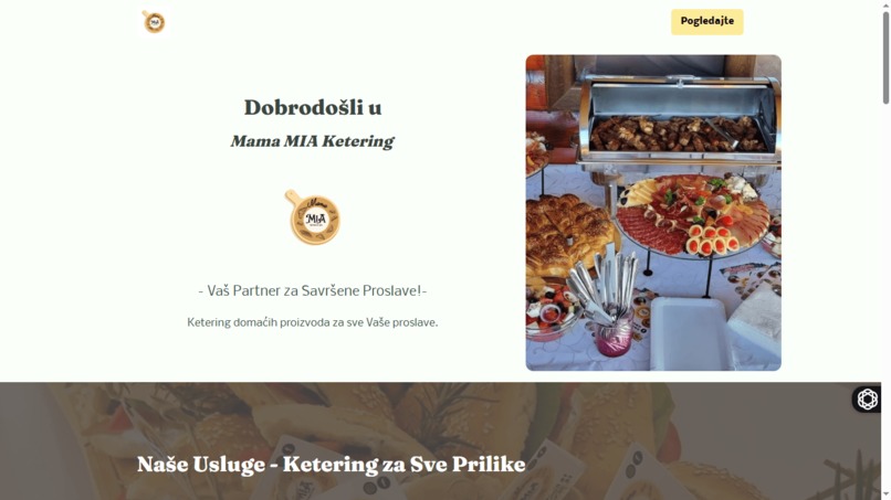 Mama MIA – Catering Service Website – screenshot 1
