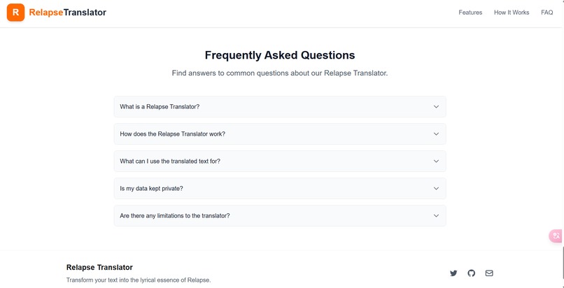 relapse translator – screenshot 1