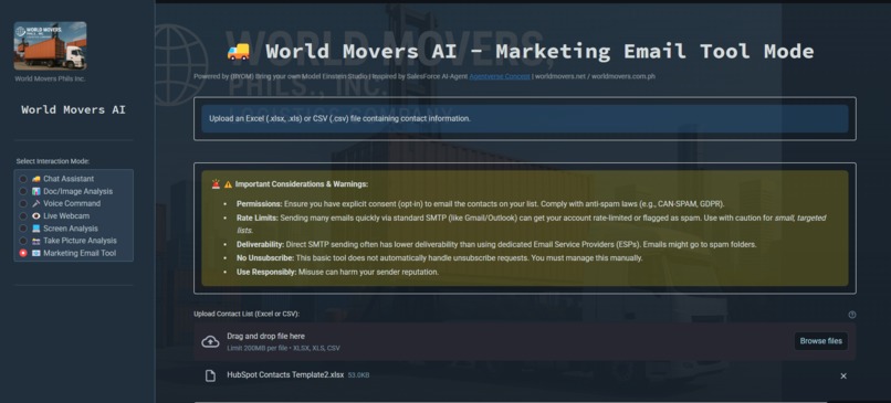World Movers AI-agent multimodal customer service/marketing – screenshot 12