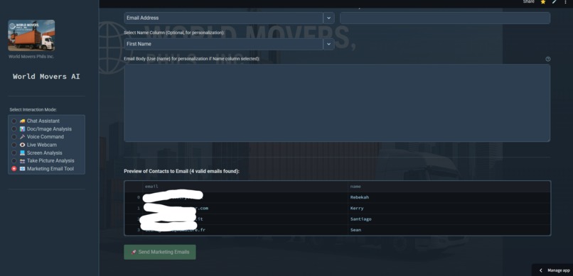 World Movers AI-agent multimodal customer service/marketing – screenshot 13