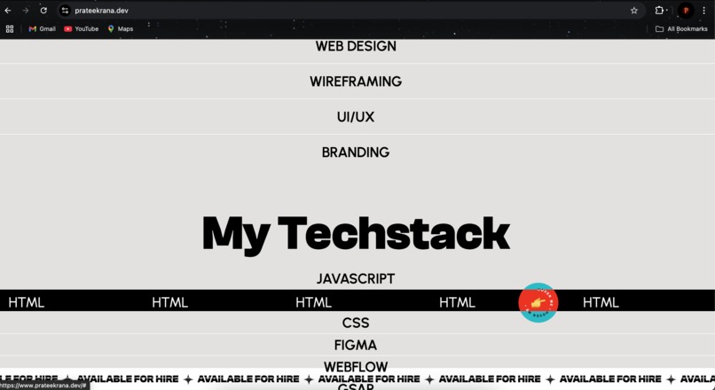 Portfolio  – screenshot 1