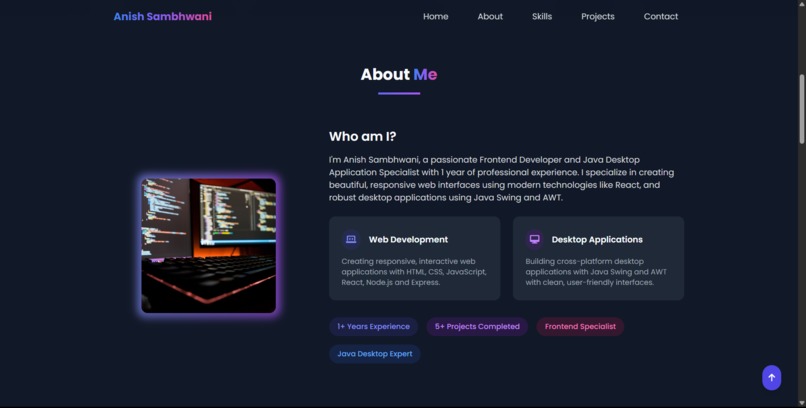 Anish's Portfolio – screenshot 2