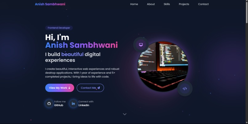 Anish's Portfolio – screenshot 1