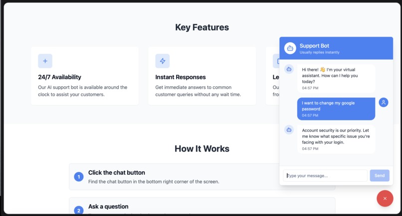 Customer Support Bot – screenshot 1