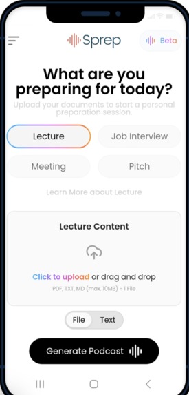 SPREP – screenshot 1