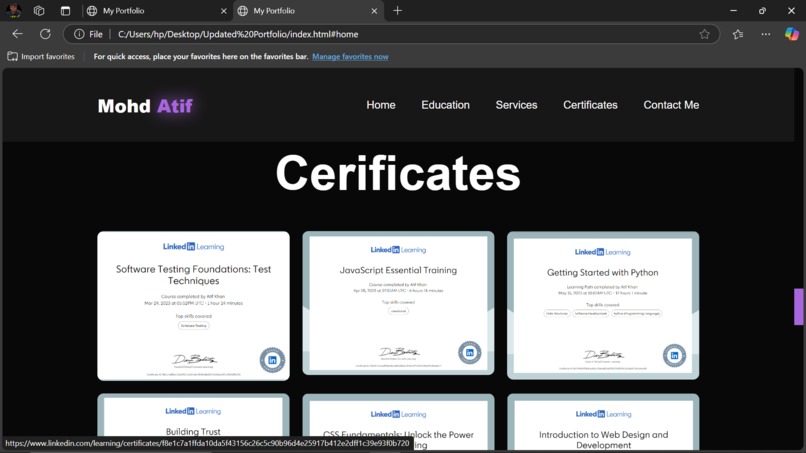 DevPortfolio – screenshot 5