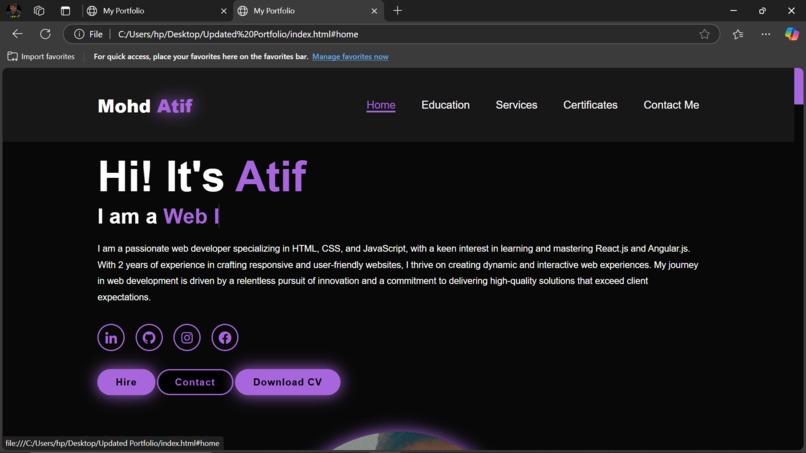 DevPortfolio – screenshot 6