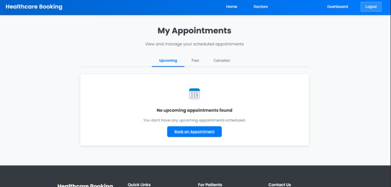 Healthcare Booking System – screenshot 1