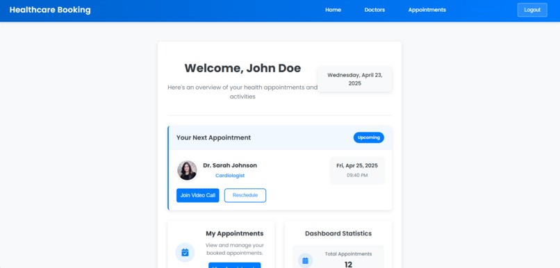 Healthcare Booking System – screenshot 2