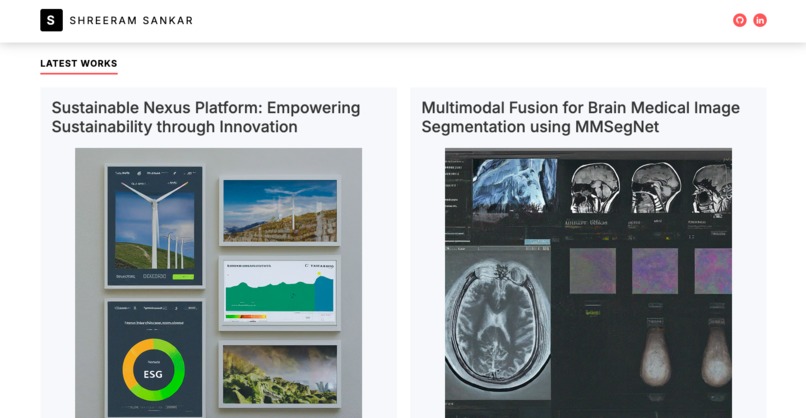 Portfolio Website – screenshot 2