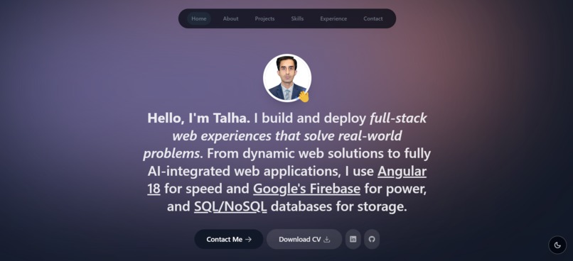 Portfolio – screenshot 1