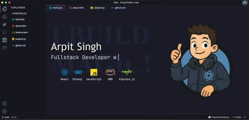 Arpit Portfolio – screenshot 1