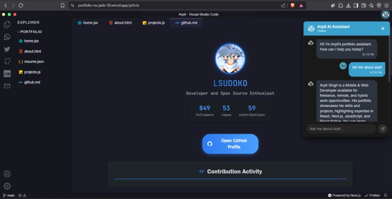 Arpit Portfolio – screenshot 3