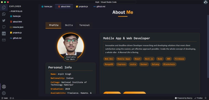 Arpit Portfolio – screenshot 4
