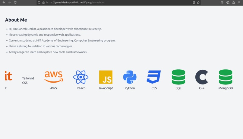 Portfolio_ganesh – screenshot 3