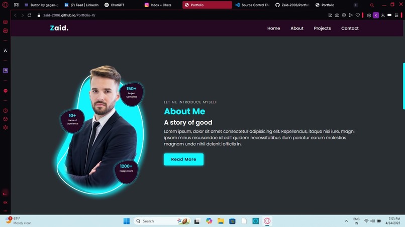 Portfolio-X  – screenshot 1