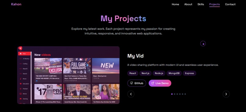 Portfolio – screenshot 1