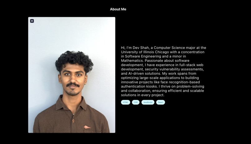 Dev's Portfolio – screenshot 2