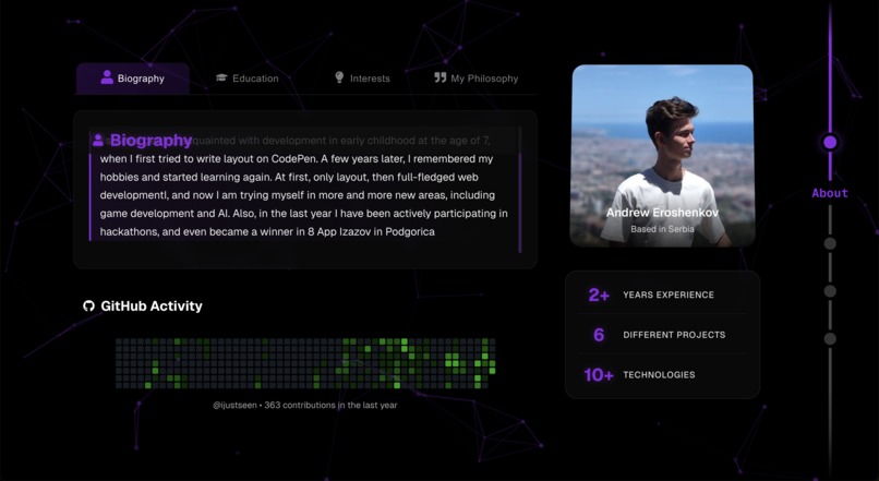 Andrew Eroshenkov Portfolio – screenshot 2
