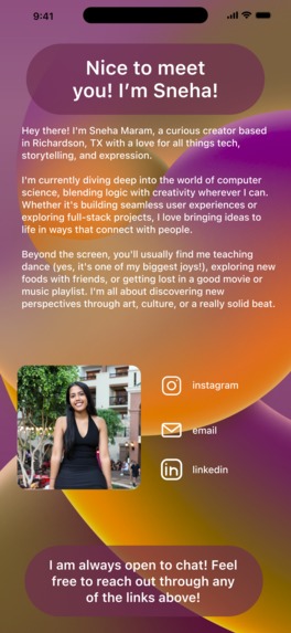 Sneha's Portfolio – screenshot 3