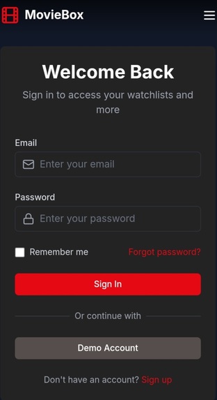 Movie Watchlist Platform  – screenshot 1
