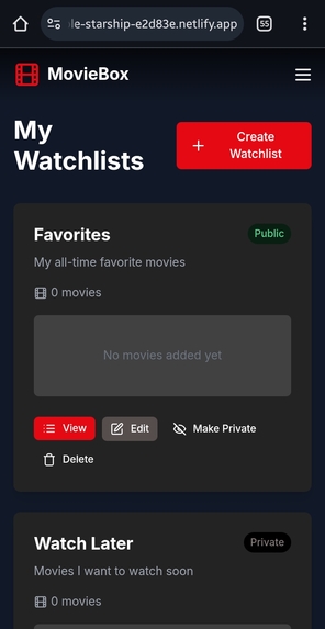 Movie Watchlist Platform  – screenshot 5