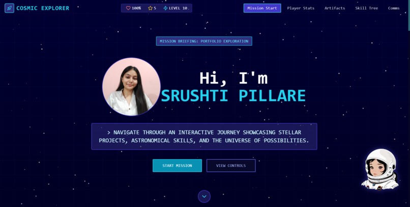 Cosmic Portfolio – screenshot 1