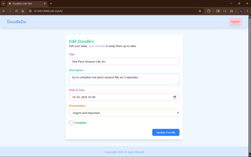 DoodleDo - The Task Manager  – screenshot 4