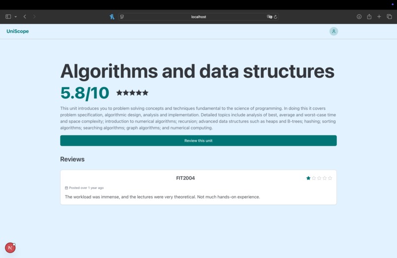 UniScope – screenshot 2