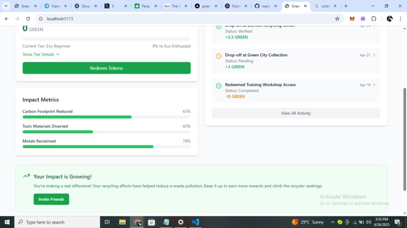 GreenLoop : E-waste management platform – screenshot 1