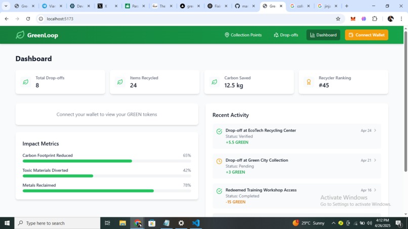 GreenLoop : E-waste management platform – screenshot 3