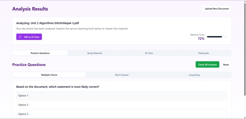 ExamAce AI Tutor – screenshot 1