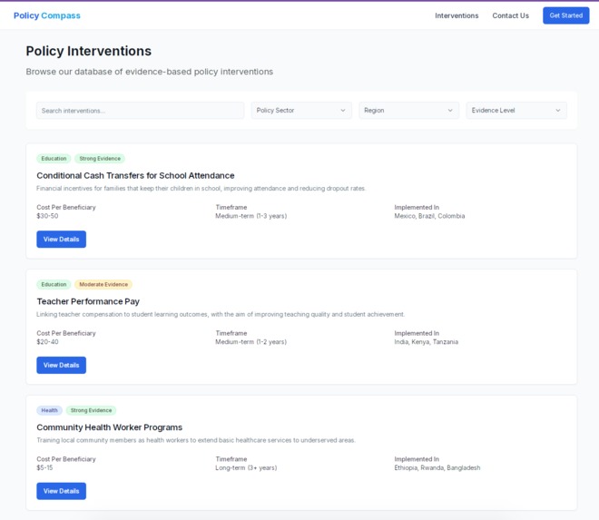 Policy Compass – screenshot 2