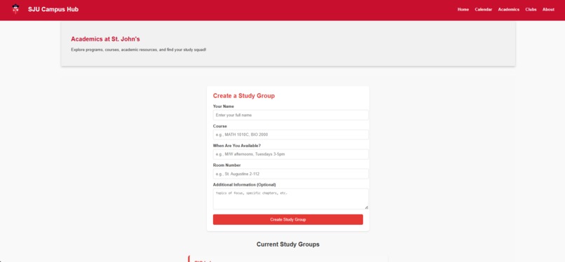 SJU Campus Hub – screenshot 2