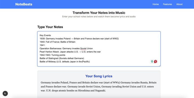 NoteBeats – screenshot 1