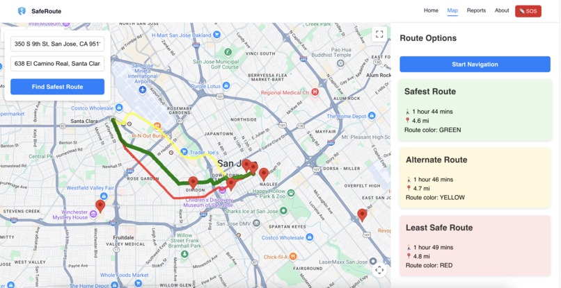 SafeRoute – screenshot 5