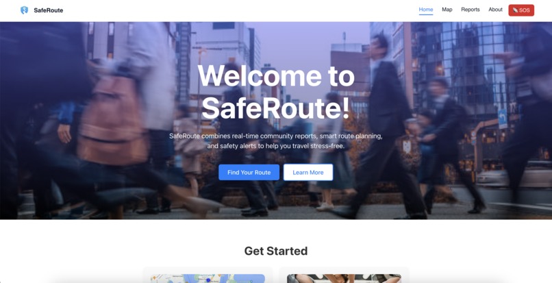 SafeRoute – screenshot 1