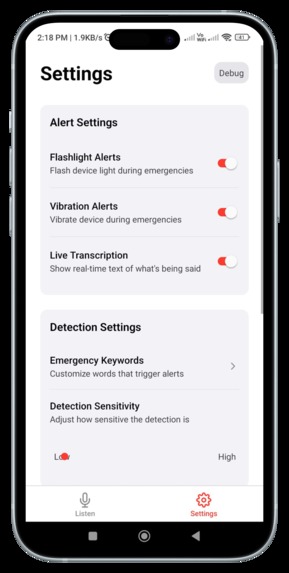HearMeOut: Emergency Alerts for the Deaf – screenshot 6