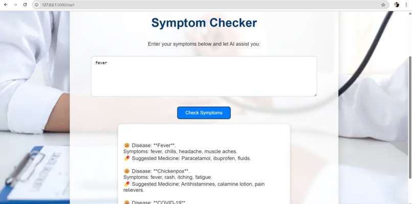 Smart Health Symptom Checker – screenshot 1