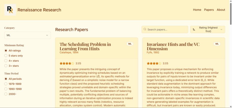 Renaissance Research – screenshot 2