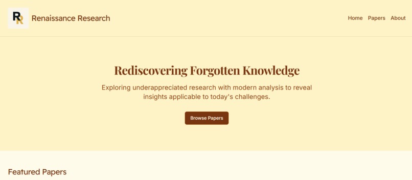 Renaissance Research – screenshot 1